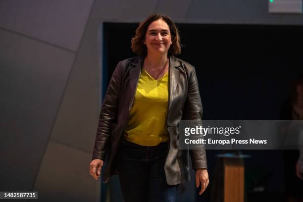 The mayor of Barcelona, Ada Colau , participates in an act of Barcelona En Comu to present the list of candidates, at the Disseny Hub, on 16 April,...