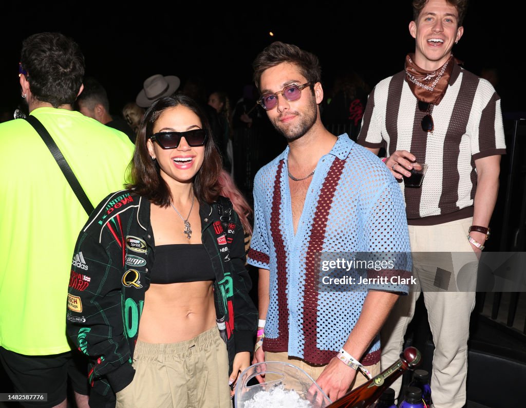 Inanna Sarkis and Austin North attend the Levi’s® brand presents Neon
