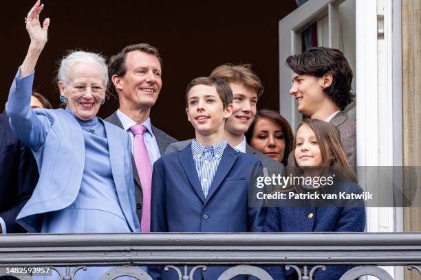 Queen Margrethe of Denmark, Prince Joachim of Denmark, Princess Marie of Denmark, Count Nikolai of Denmark, Count Felix of Denmark, Count Henrik of...