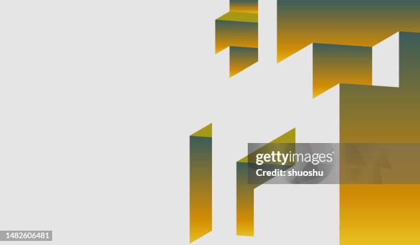 abstract color minimalism geometric cube structure pattern background - isometric cube pattern stock illustrations