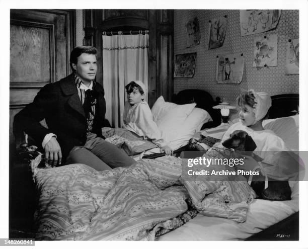 Karlheinz Böhm surprises niece Tammy Marihugh and nephew Bryan Russell that he too can tell fairy tales in a scene from the film 'The Wonderful World...