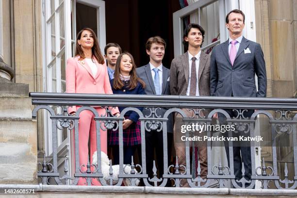 Prince Joachim of Denmark, Princess Marie of Denmark, Count Nikolai of Denmark, Count Felix of Denmark, Count Henrik of Denmark and Countess Athena...