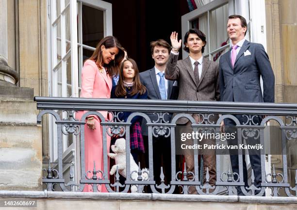 Prince Joachim of Denmark, Princess Marie of Denmark, Count Nikolai of Denmark, Count Felix of Denmark, Count Henrik of Denmark and Countess Athena...