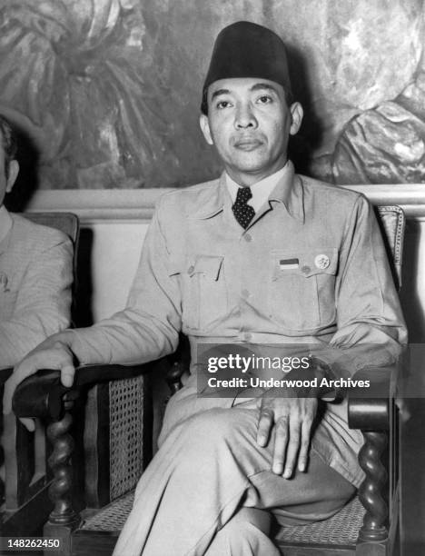 In a radio broadcast today, President Sukarno called upon the Indonesians to defend themselves from the Dutch in this struggle for freedom,...