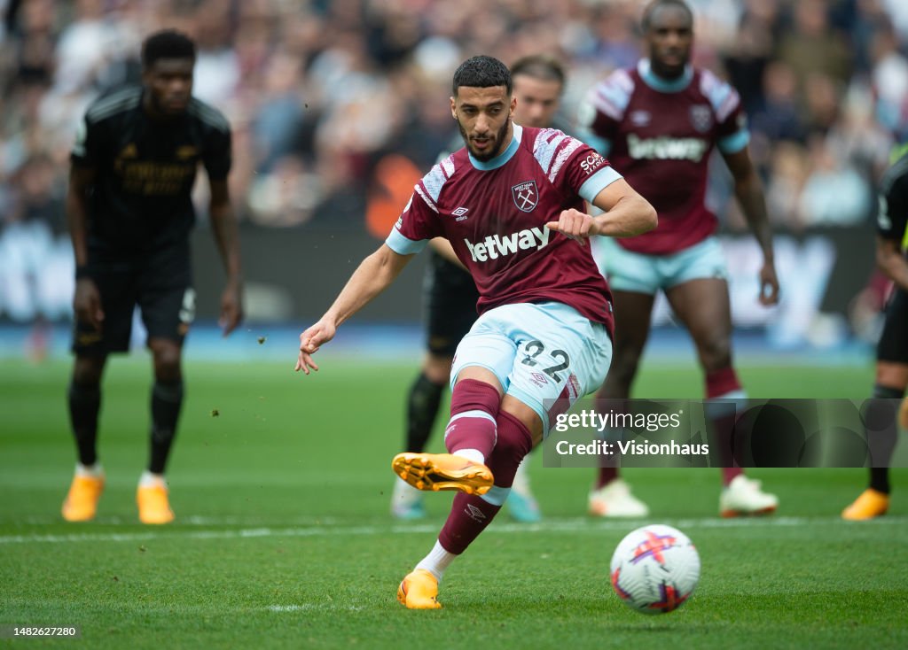 Said Benrahma scores from the penalty spot for West Ham United during... News Photo - Getty Images