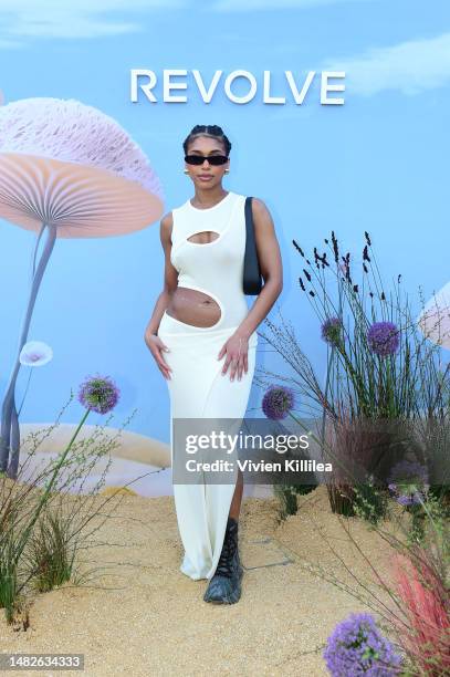 Lori Harvey attends REVOLVE Festival 2023, Thermal, CA - Day 1 on April 15, 2023 in Thermal, California.