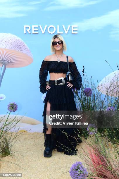 Charli D'Amelio attends REVOLVE Festival 2023, Thermal, CA - Day 1 on April 15, 2023 in Thermal, California.