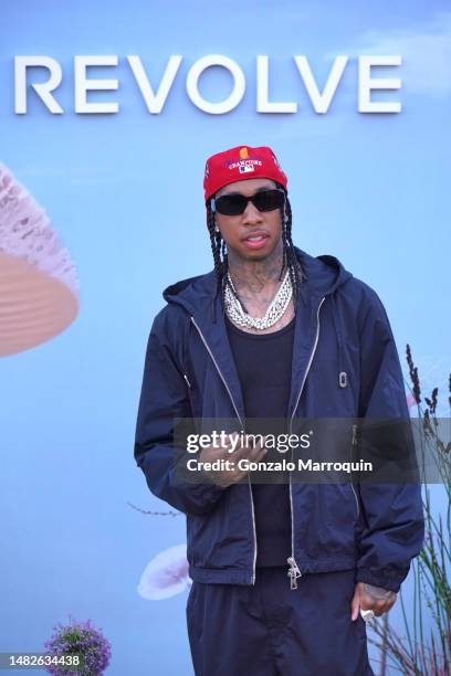 Tyga attends REVOLVE Festival 2023, Thermal, CA - Day 1 on April 15, 2023 in Thermal, California.