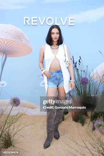 Shanina Shaik attends REVOLVE Festival 2023, Thermal, CA - Day 1 on April 15, 2023 in Thermal, California.