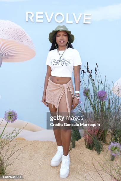 Ryan Destiny attends REVOLVE Festival 2023, Thermal, CA - Day 1 on April 15, 2023 in Thermal, California.