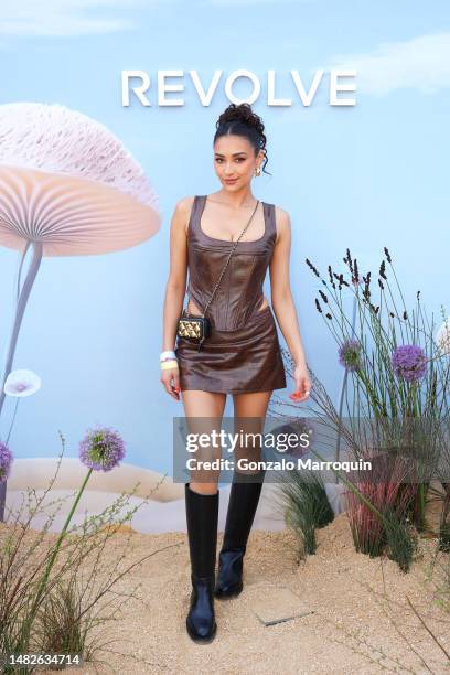 Shay Mitchell attends REVOLVE Festival 2023, Thermal, CA - Day 1 on April 15, 2023 in Thermal, California.