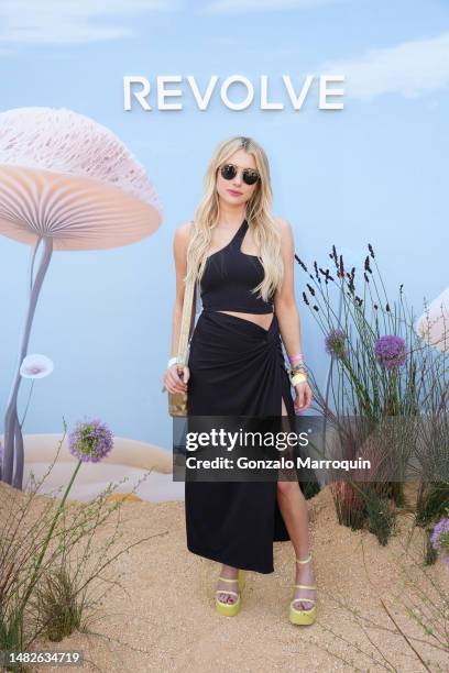 Emma Roberts attends REVOLVE Festival 2023, Thermal, CA - Day 1 on April 15, 2023 in Thermal, California.