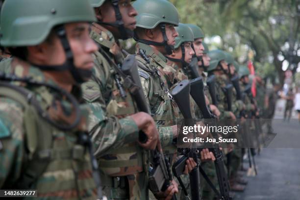 brazil independence file in salvador - military police stock pictures, royalty-free photos & images