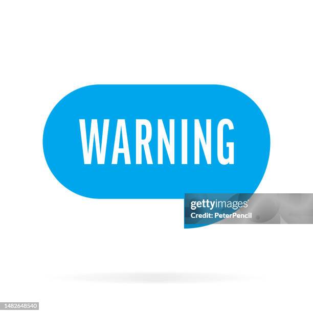 Warning Paper Speech Bubble Notification Template Vector Stock ...