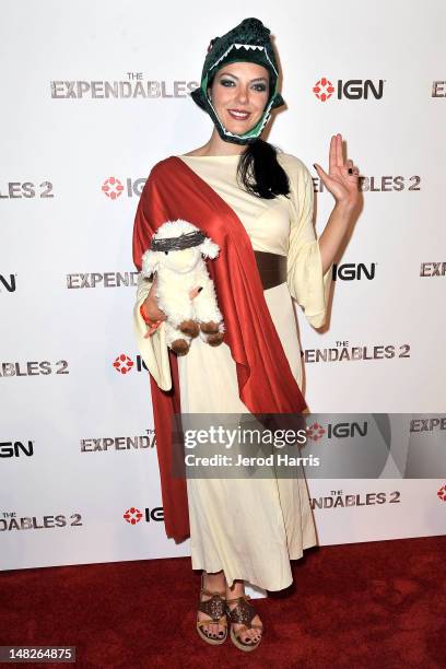 Adrianne Curry arrives at the IGN and Expendables 2 party at Float at Hard Rock Hotel San Diego on July 12, 2012 in San Diego, California.