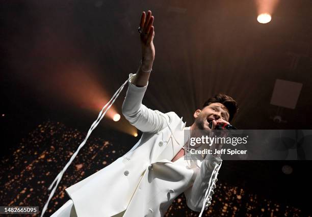 Special guest Eldar Gasimov performs during the London Eurovision Party 2023 at the Outernet London on April 16, 2023 in London, England.