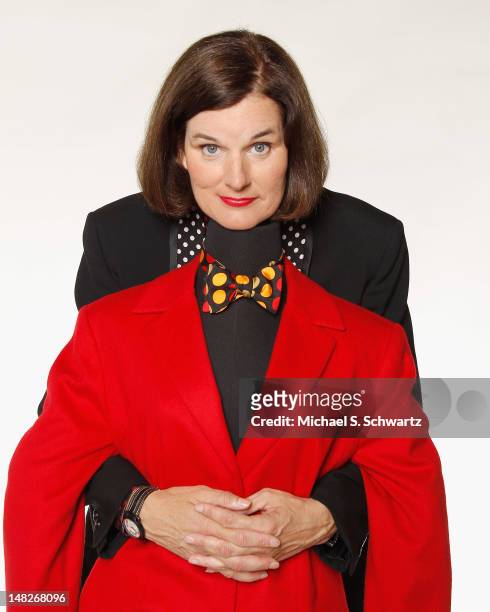 Comedian Paula Poundstone poses during a portrait session at The Ice House Comedy Club on July 12, 2012 in Pasadena, California.