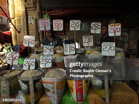 Price Tag Label Rice Price Tags For Various Quality Of Rice On Sale High-Res Stock Photo ...
