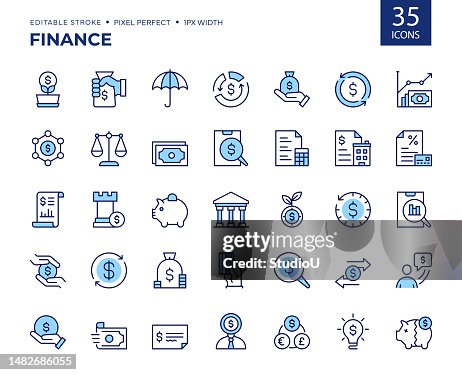 Finance Color Line Icons. Finance Color Line Icons.