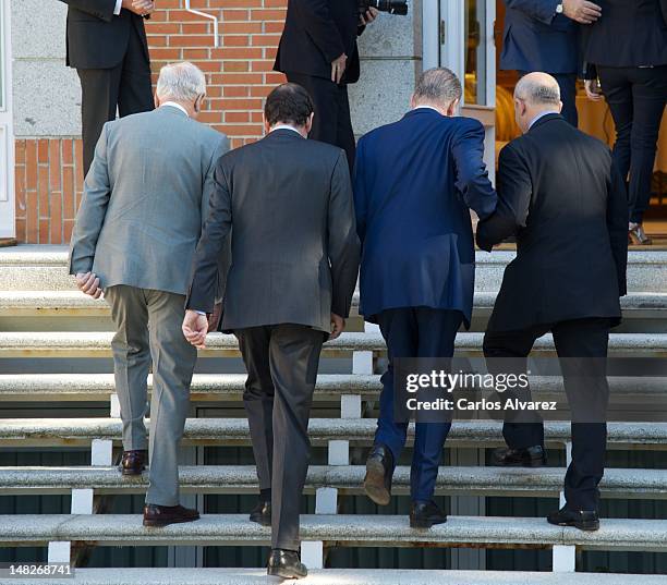 Minister of Foreign Affairs Jose Manuel Garcia Margallo, Prime Minister Mariano Rajoy, King Juan Carlos of Spain and Minister of Education, Culture...