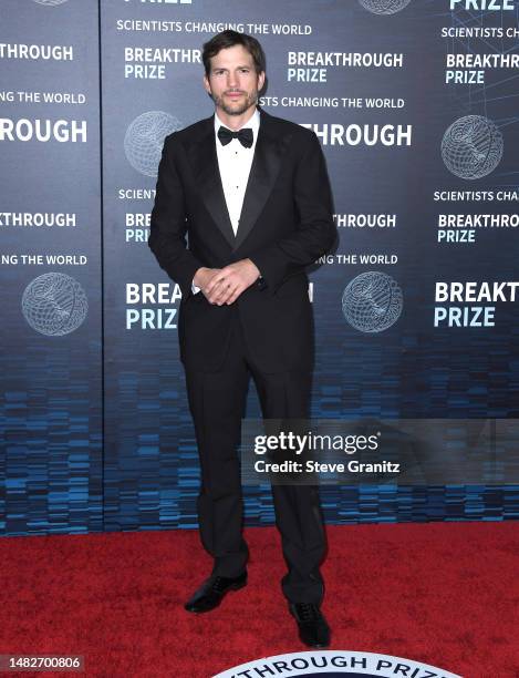Ashton Kutcher arrives at the 9th Annual Breakthrough Prize Ceremony at Academy Museum of Motion Pictures on April 15, 2023 in Los Angeles,...