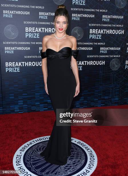 Miranda Kerr arrives at the 9th Annual Breakthrough Prize Ceremony at Academy Museum of Motion Pictures on April 15, 2023 in Los Angeles, California.