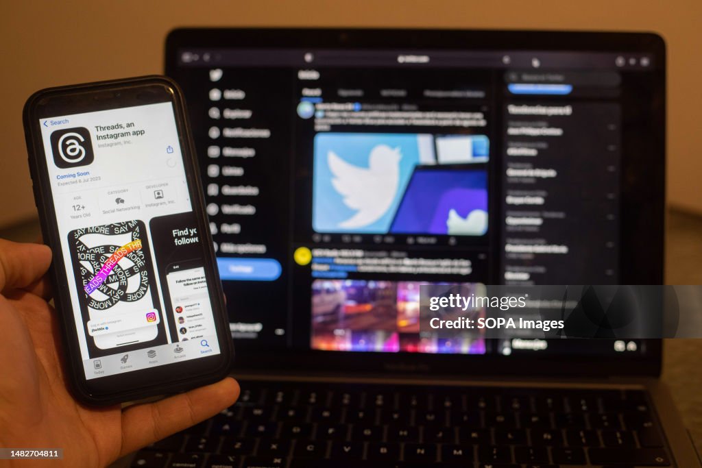 In this photo illustration, a user sees in his download...