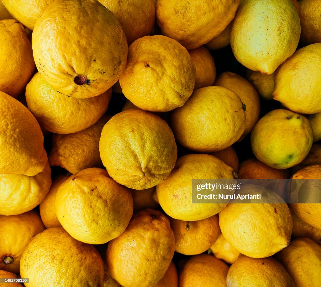 This yellow lemon is sour