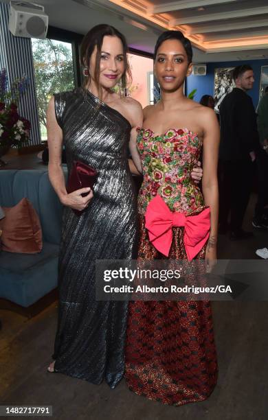 Minnie Driver and Stefani Robinson attend the after party for the Los Angeles Special Screening Of Searchlight Pictures' "Chevalier" on April 16,...