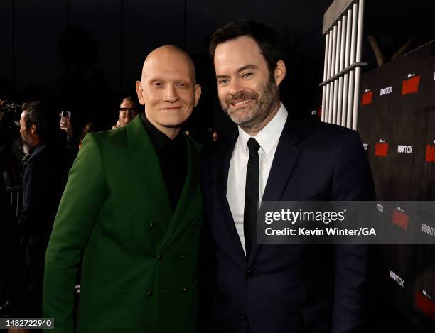 Anthony Carrigan and Bill Hader attend the Los Angeles Season 4 Premiere Of HBO Original Series "BARRY at Hollywood Forever on April 16, 2023 in...