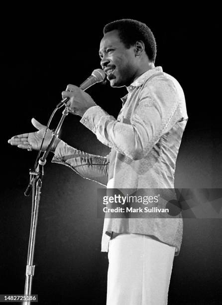 Musician/Singer/Songwriter George Benson during rehearsal their presenter duties for 3rd Annual Rock Awards, held at The Palladium, Hollywood CA 1977