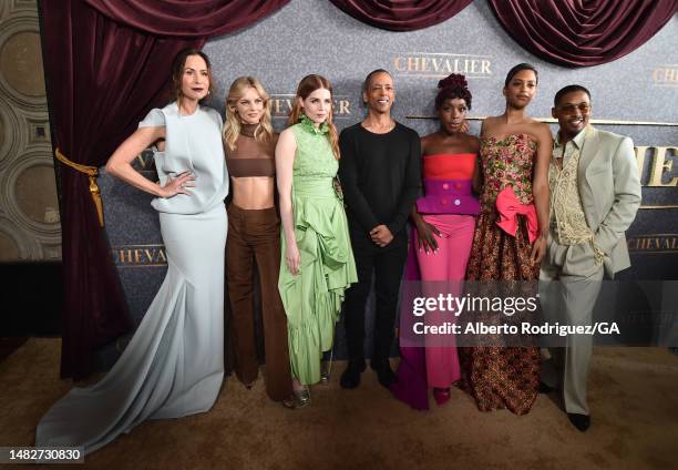 Minnie Driver, Samara Weaving, Lucy Boynton, Stephen Williams, Ronke Adekoluejo, Stefani Robinson and Kelvin Harrison Jr. Attend the Los Angeles...