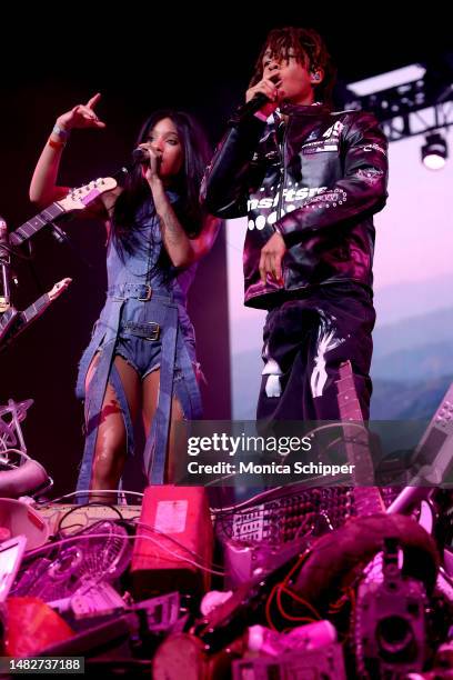 And Jaden Smith perform at the Mojave Tent during the 2023 Coachella Valley Music and Arts Festival on April 16, 2023 in Indio, California.