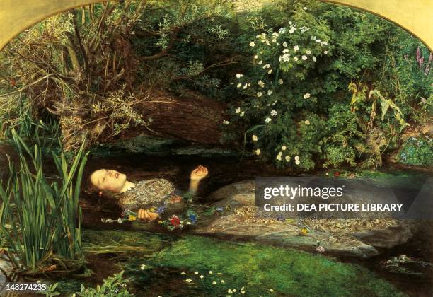 Ophelia, by John Everett Millais . ; London, Tate Gallery.