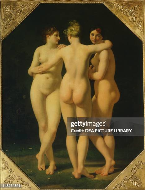 The Three Graces by Jean-Baptiste Regnault , oil on canvas, 204x153 cm. ; Paris, Musée Du Louvre.