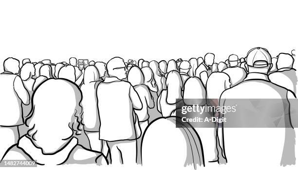 Crowd Simple How To Draw A Crowd Of People In 3 Steps