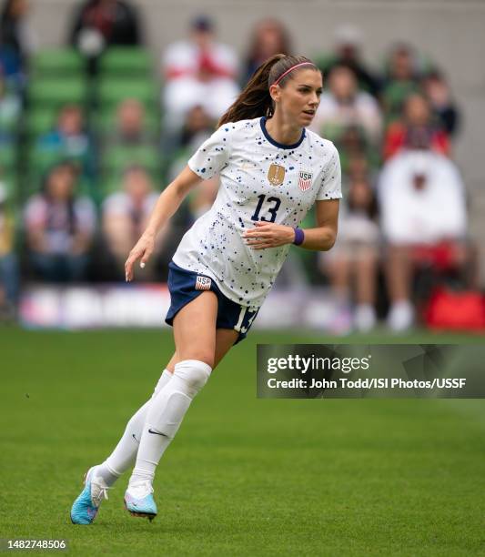 Alex Morgan of the United States during an international friendly game between Ireland and the USWNT at Q2 Stadium on April 8, 2023 in Austin, Texas....