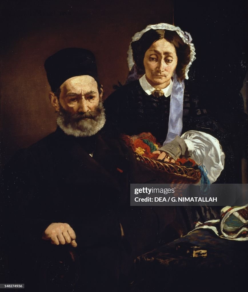 Monsieur and Madame Auguste Manet, 1860, by Edouard Manet (1832-1883), oil on canvas, 110x90 cm. (Photo by DeAgostini/Getty Images)