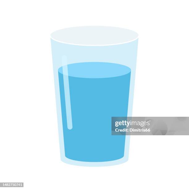 stockillustraties, clipart, cartoons en iconen met glass of water - dorst