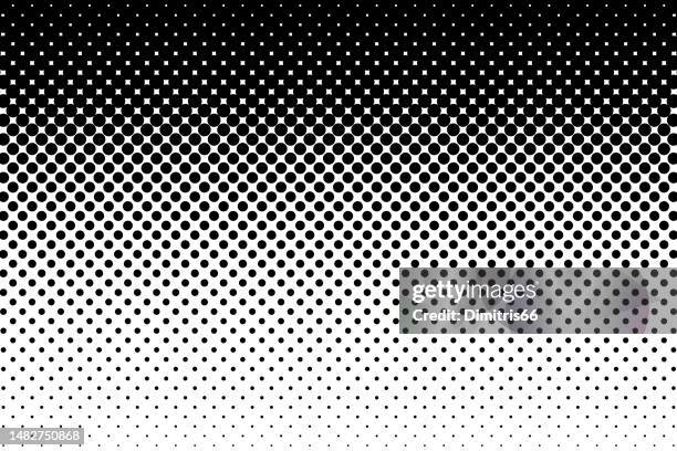 half tone horizontal gradient seamless pattern - half dot pattern stock illustrations