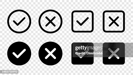 Check mark icon set with editable strokes. Accepted, rejected, approved, disapproved, right, wrong, correct, false, true, done symbols. Check mark icon set with editable strokes. Accepted, rejected, approved, disapproved, right, wrong, correct, false, true, done symbols.