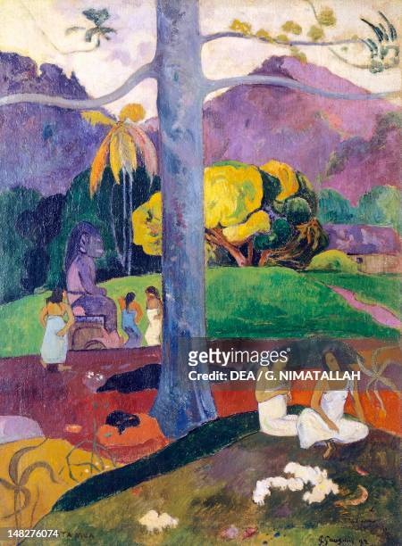 In olden times by Paul Gauguin . ; Madrid, Museo Thyssen-Bornemisza.