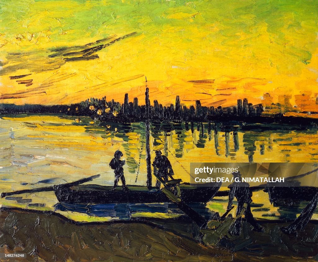 The stevedores in Arles, 1888, by Vincent van Gogh (1853-1890). (Photo by DeAgostini/Getty Images)