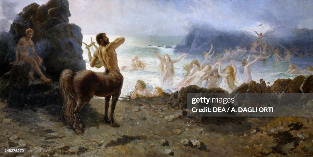 Centaur Chiron attempting freedom, by Francesco Saverio Altamura (1826-1897). (Photo by DeAgostini/Getty Images)