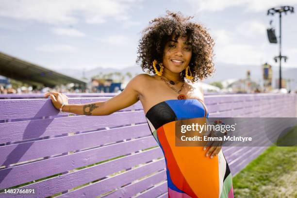 Umi poses for a portrait at the 2023 Coachella Valley Music and Arts Festival on April 16, 2023 in Indio, California.