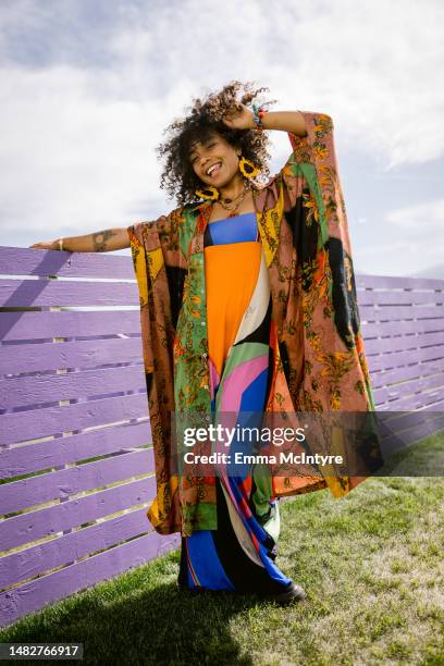 Umi poses for a portrait at the 2023 Coachella Valley Music and Arts Festival on April 16, 2023 in Indio, California.