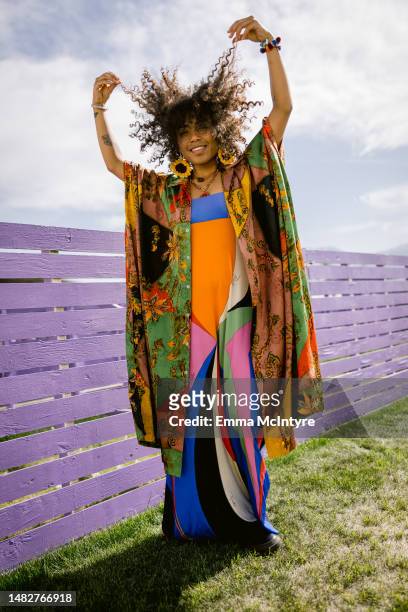 Umi poses for a portrait at the 2023 Coachella Valley Music and Arts Festival on April 16, 2023 in Indio, California.