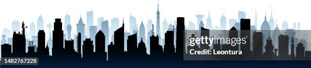 city (all buildings are complete and moveable) - generic city stock illustrations