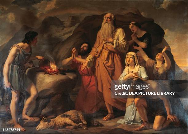 Noah's Sacrifice, by Carlo Bellosio , oil on canvas, 165x230 cm. ; Milan, Pinacoteca Di Brera .