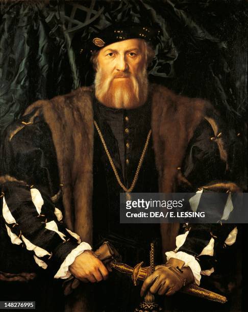 Portrait of Charles de Solier, Sieur de Morette , 1534-1535, by Hans Holbein the Younger . ; Dresda, Gemäldegalerie Alte Meister .